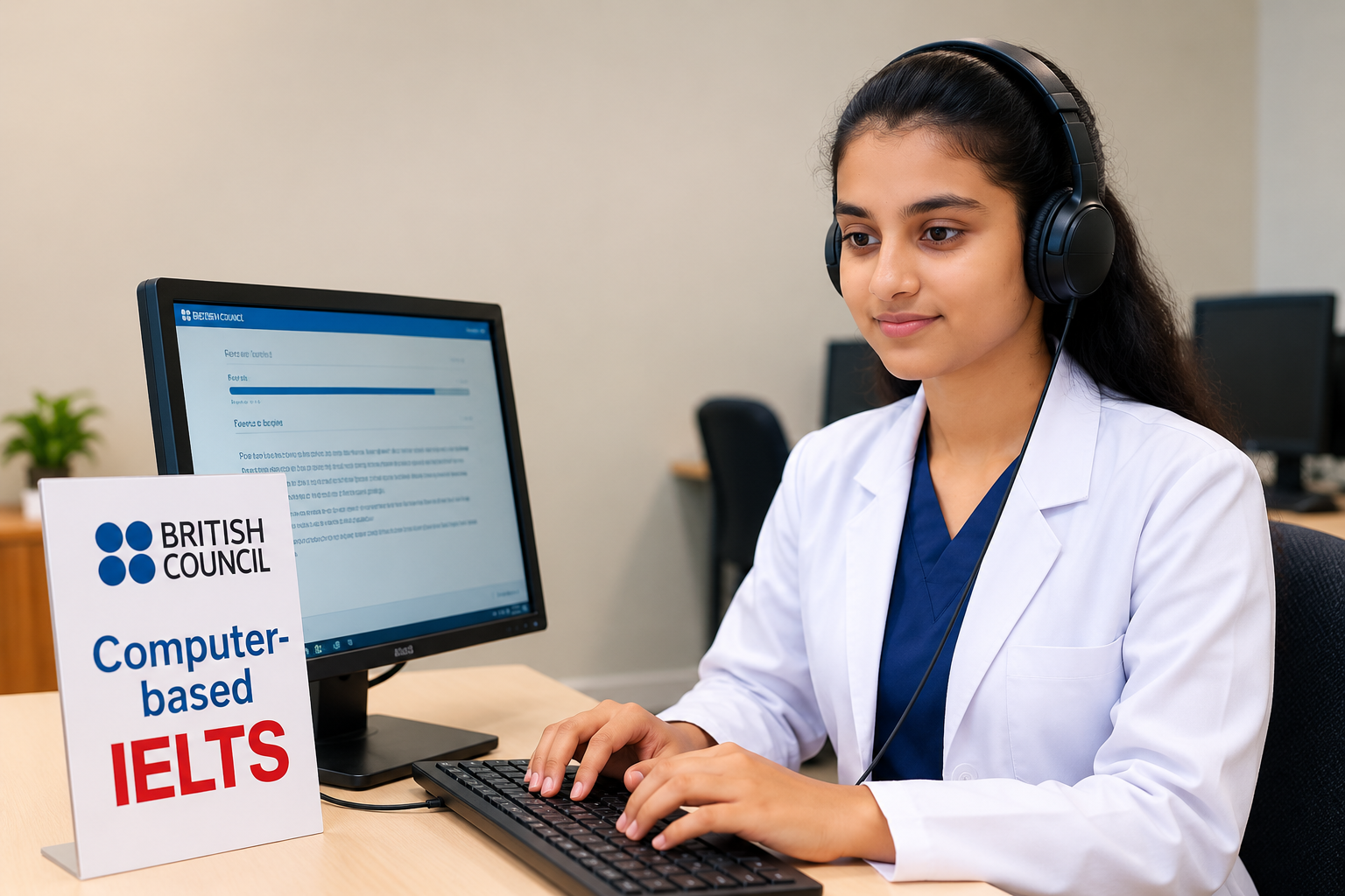 Computer-Based IELTS Testing Room